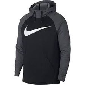 Nike Men's Black and Gray Pullover Hoodie | Medium